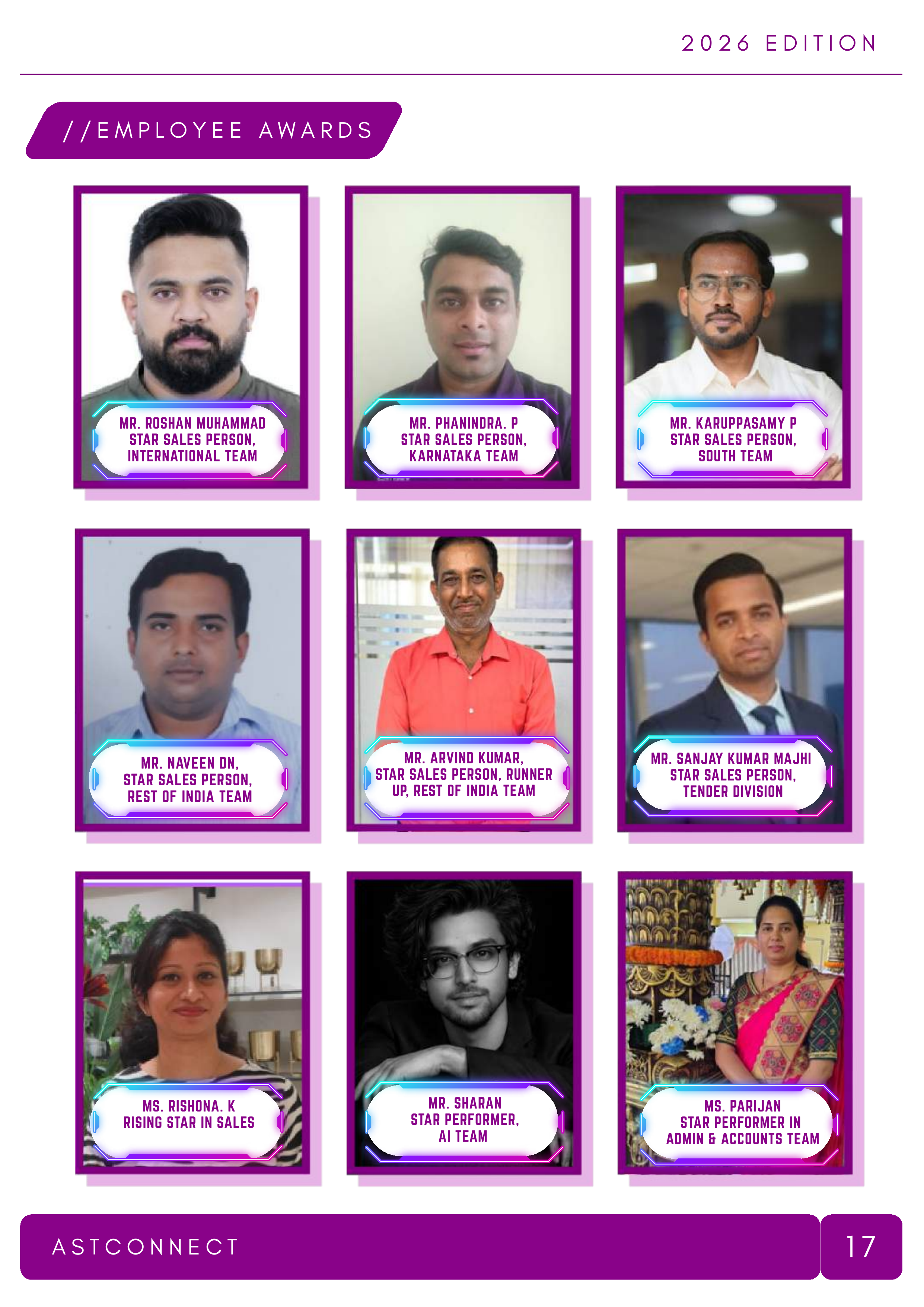 Star Performer Award - astTECS Annual Magazine 2026, Page 17